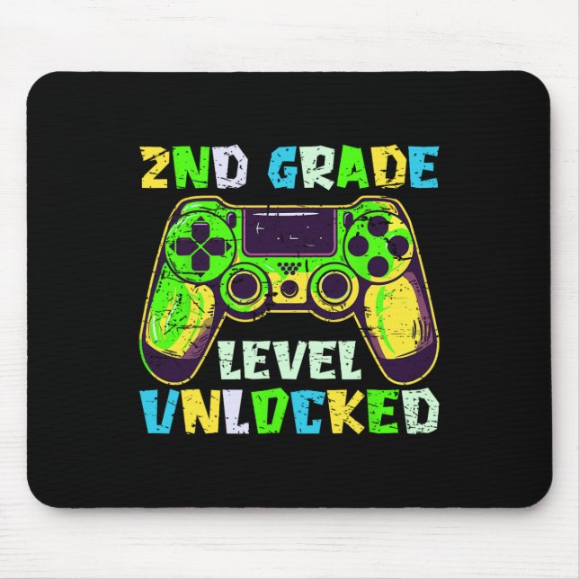 Tapis De Souris Ck To School 2nd Grade Boys Gamer First Day Second (Devant)