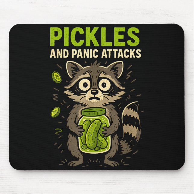 Tapis De Souris Ckles And Panic Attacks Raccoon Trash Panda Funny  (Devant)