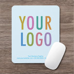 Tapis De Souris Clair Bleu Pad Souris Personnalisé Logo Non Slip<br><div class="desc">Personnalisez ce pavé de souris avec le logo de votre entreprise et le texte personnalisé. Il a une surface en tissu avec une base en caoutchouc antidérapante. Il s'agit d'un pavé de souris bleu clair que vous pouvez customiser à une couleur différente. Il est de 9, 25 pouces x 7,...</div>