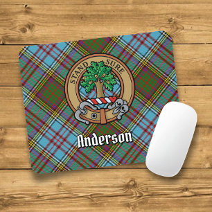 Tapis De Souris Clan Anderson Crest sur Tartan