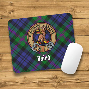 Tapis De Souris Clan Baird Crest sur Tartan