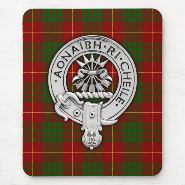 Tapis De Souris Clan Cameron Crest & Tartan (Devant)