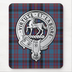 Tapis De Souris Clan Cochrane Crest & Azure Tartan