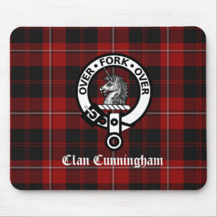 Tapis De Souris Clan Cunningham Badge & Tartan