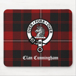 Tapis De Souris Clan Cunningham Badge & Tartan