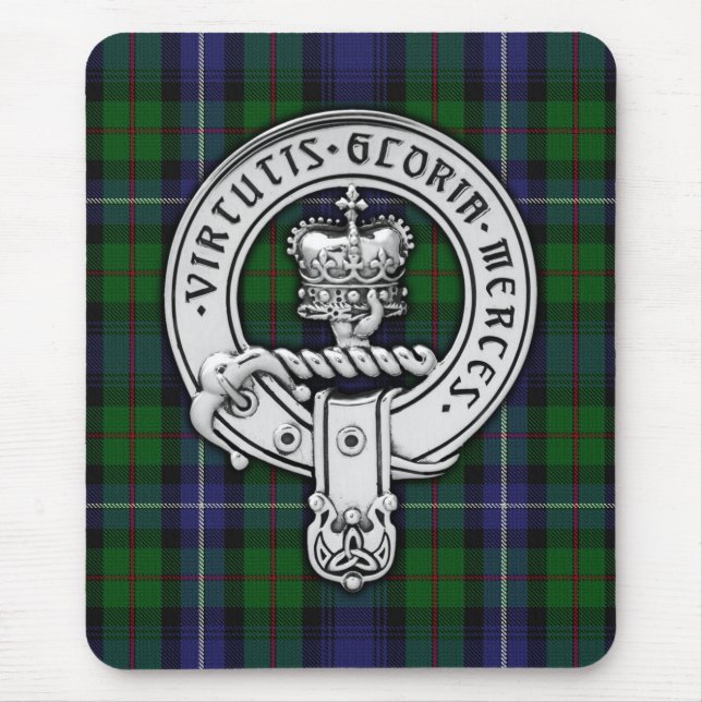 Tapis De Souris Clan Donnachaidh (Robertson) Crest /Hunting Tartan (Devant)