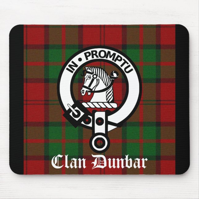 Tapis De Souris Clan Dunbar Tartan & Crest Badge (Devant)