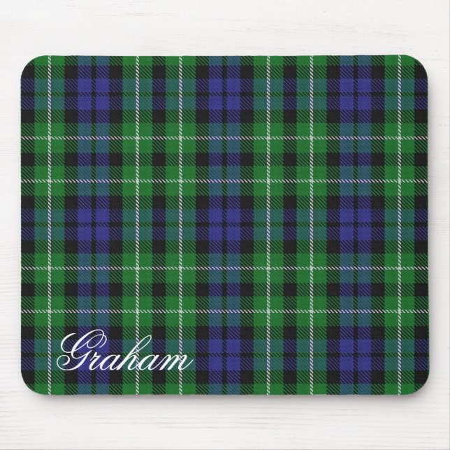 Tapis De Souris Clan écossais majestueux Graham Tartan (Devant)