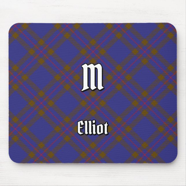 Tapis De Souris Clan Elliot Tartan moderne Pad (Devant)