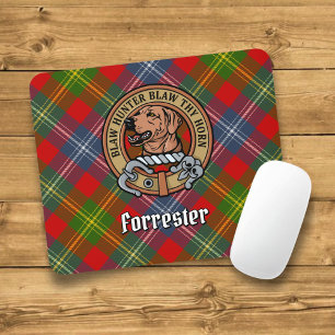Tapis De Souris Clan Forrester Crest sur Tartan
