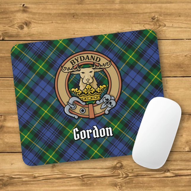Tapis De Souris Clan Gordon Crest sur Tartan (Créateur téléchargé)