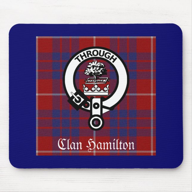 Tapis De Souris Clan Hamilton Crest & Tartan (Devant)