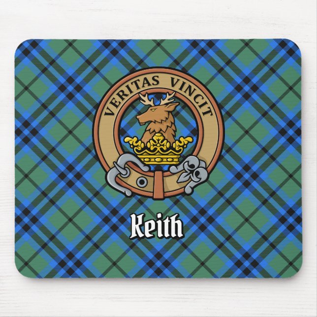 Tapis De Souris Clan Keith Crest sur Tartan (Devant)
