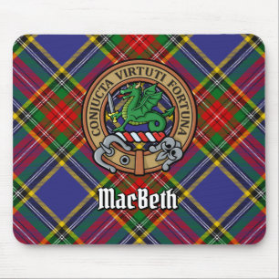 Tapis De Souris Clan MacBeth Crest sur Tartan