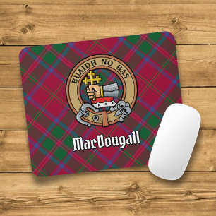 Tapis De Souris Clan MacDougall Crest sur Tartan