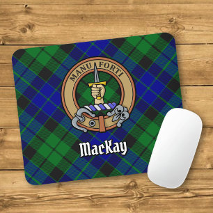 Tapis De Souris Clan MacKay Crest sur Tartan