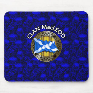Tapis De Souris Clan MacLeod Tartan Knot & Drapeau