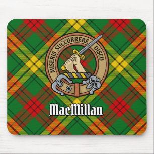 Tapis De Souris Clan MacMillan Crest sur Tartan