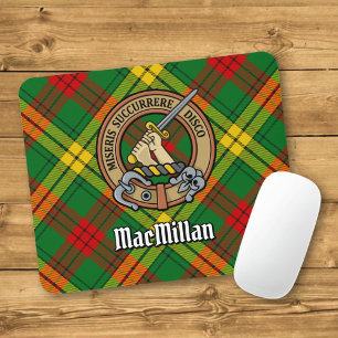 Tapis De Souris Clan MacMillan Crest sur Tartan