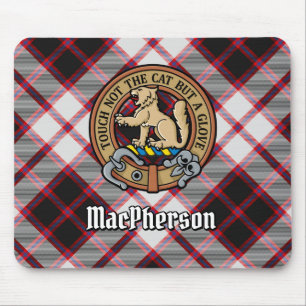 Tapis De Souris Clan MacPherson Crest sur la chasse Tartan