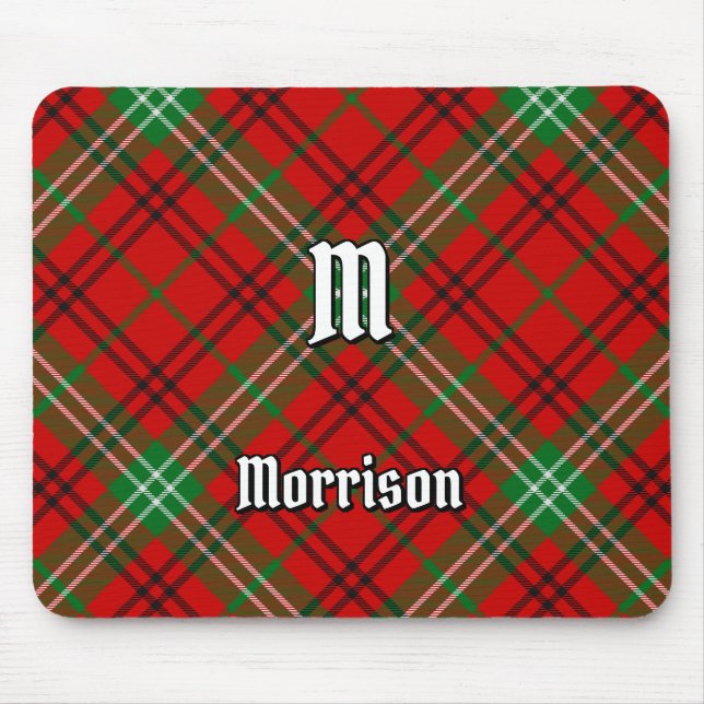 Tapis De Souris Clan Morrison Rouge Tartan Pad (Devant)