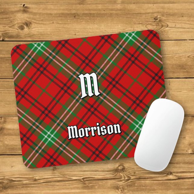 Tapis de souris Clan Morrison Tartan Rouge (Créateur téléchargé)