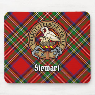Tapis De Souris Clan Stewart Crest sur Tartan