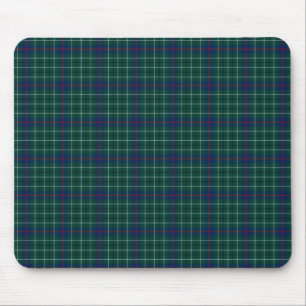 Tapis De Souris Clan tartan écossais vert et bleu de Duncan