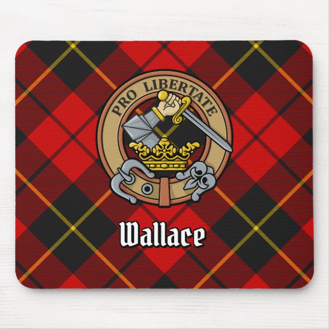 Tapis De Souris Clan Wallace Crest sur Tartan (Devant)