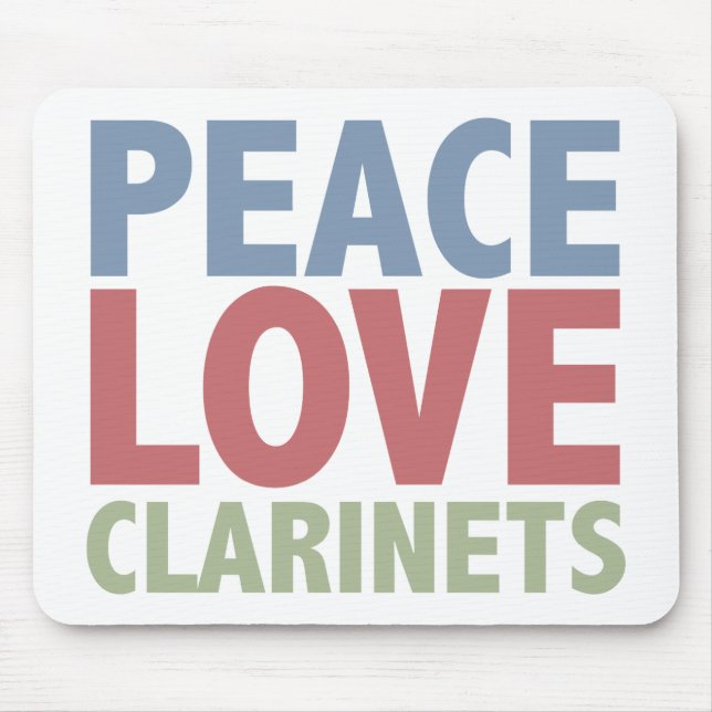 Tapis De Souris Clarinettes d'amour de paix (Devant)