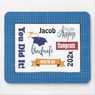 Tapis De Souris Classe de 2022 Graduation Présent Souris Pad