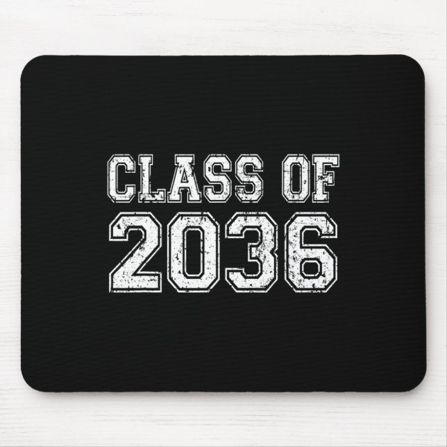 Tapis De Souris Classe De 2036 Augmenter Avec Moi Graduation Vinta (Devant)