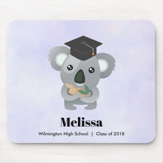 Tapis De Souris Classe de 20xx Cute Koala Ours dans la casquette d (Devant)