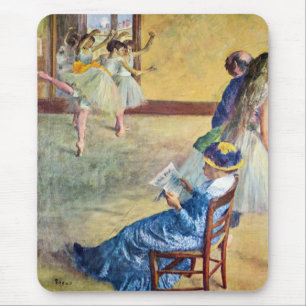 Tapis De Souris Classe de ballet, salle de danse par Edgar Degas