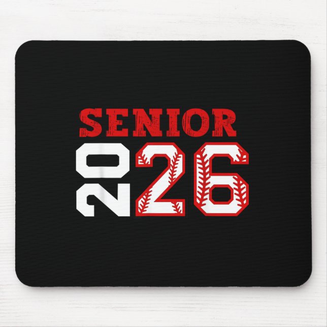 Tapis De Souris Classe de terminale 2026 seniors de baseball (Devant)