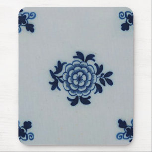 Tapis De Souris Classic Antiquaire Delft Bleu Carrelage - Motif Fl