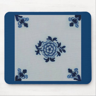 Tapis De Souris Classic Antiquaire Delft Bleu Carrelage - Motif Fl