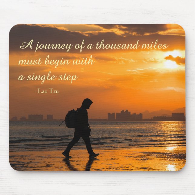 Tapis De Souris Classic Lao Tzu Journey Quote (Devant)