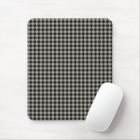 Classic Pepita Houndstooth Motif Black Grey