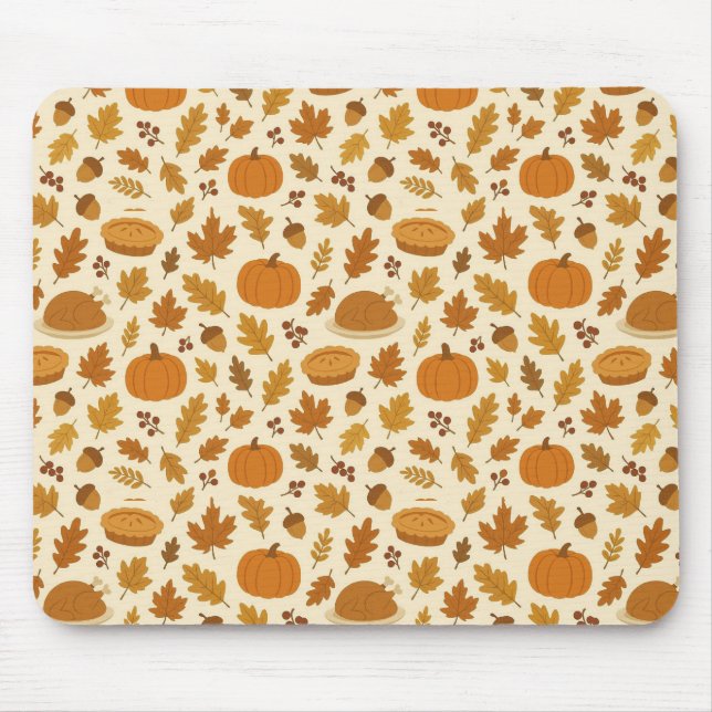 Tapis De Souris Classic Thanksgiving patterned  (Devant)