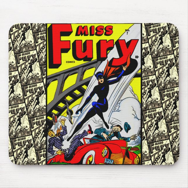 Tapis De Souris Classique 1940 Miss Fury Comics Mousepad (Devant)