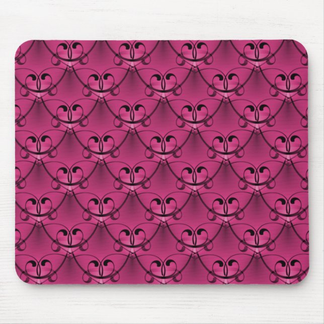 Tapis De Souris Classique rose foncé Glam Mousepad (Devant)