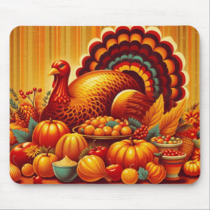 Tapis De Souris classique/vintage Thanksgiving Turquie
