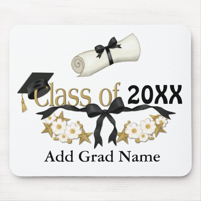 Tapis De Souris Classy Graduation Floral (Devant)