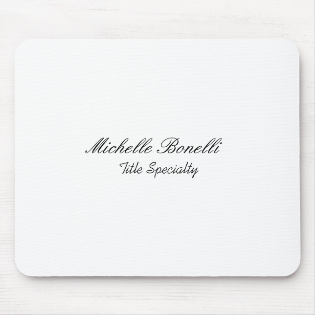 Tapis De Souris Classy Stylish Script Add Your Name  (Devant)