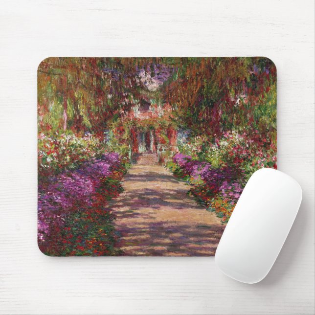 Tapis De Souris Claude Monet | A Pathway à Monet's Garden (Avec souris)