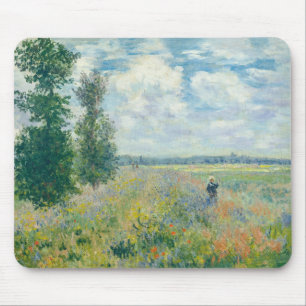 Tapis De Souris Claude Monet - Champs de coquelicots près d'Argent