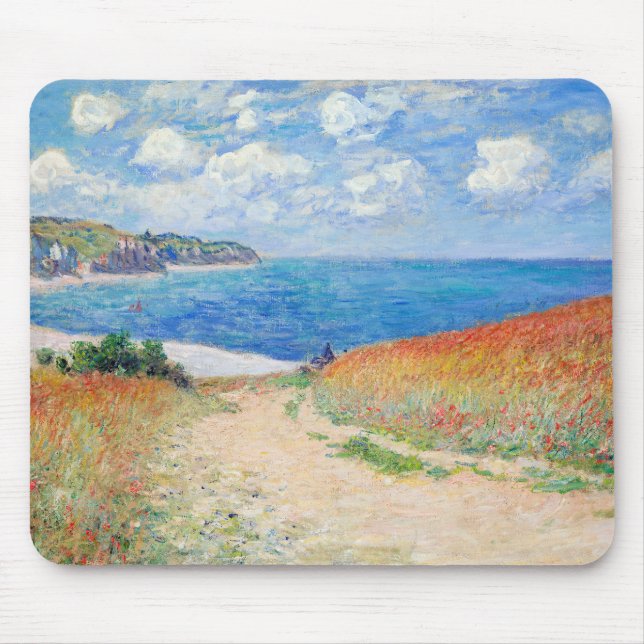 Tapis De Souris Claude Monet - Chemin dans les champs de blé à Pou (Devant)