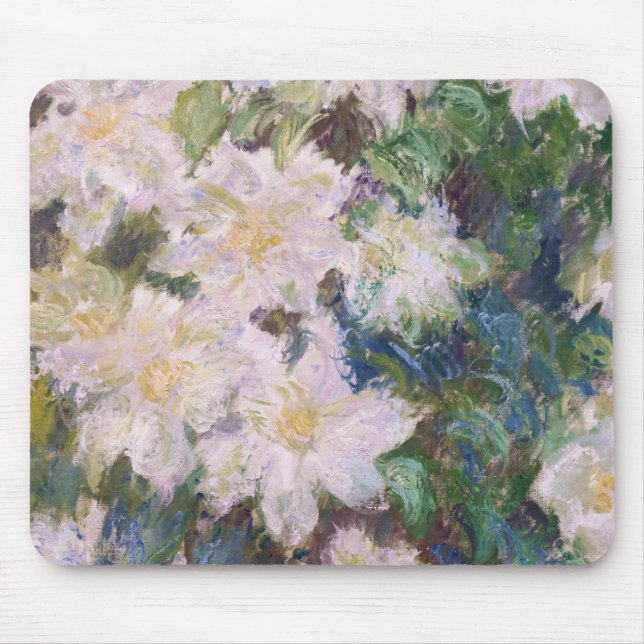 Tapis De Souris Claude Monet - Clématites blanches (Devant)