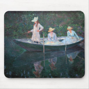 Tapis De Souris Claude Monet - Dans le bateau norvégien à Giverny
